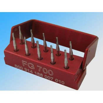 1Box Dental Cross-cut Taper Tungsten Carbide 700 Burs Friction Grip FG 1.6mm Bur...
