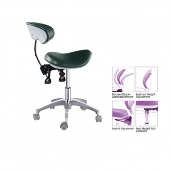 Dental Operator Saddle Chair PU Leather Medical Dentist Doctors Stool QY-MA1-S Back Adjustable