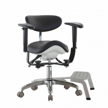 Qiyuan SDS-PB1 Dental Microscope Dynamic Chair Saddle Stool with Foot Base + Armrest + Back