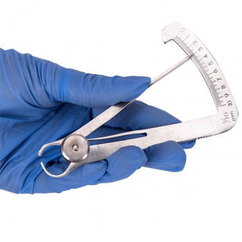 2Pcs Dental Lab Gauge Caliper Stainless Steel Metal Wax Thickness Measurement Ru...