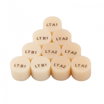 10PCS Dental Lab Lithium Disilicate Glass Ceramic Block LiSi Pills Emax Press Bl...