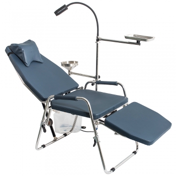 Greeloy GU-P101 Folding Portable Dental Chair Stainless Steel Frame Instrument T...
