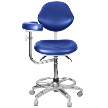 QIYUAN QY-600M-B2 Mobile Dental Assistant Stool Dental Operator Chair 360° Rotation Armrest