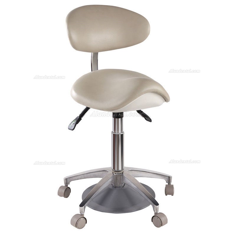 Dental Saddle Stool Dental Assistant Saddle Chair QY-D-MA1-FU-G With Adjustable Back