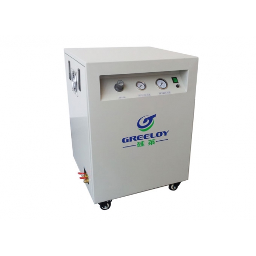 Greeloy® Oil Free Air Compressor One By Two GA-81XY With Drier and Silent Cabinet