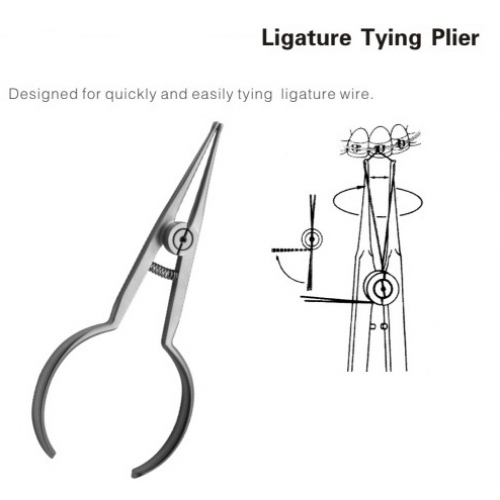 Orthodontic Forceps Dental Ligature Tying Plier 630-101