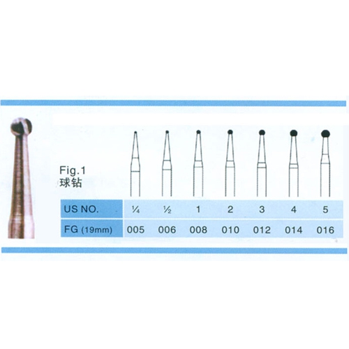 100PCS FG 1.6mm Carbide Burs