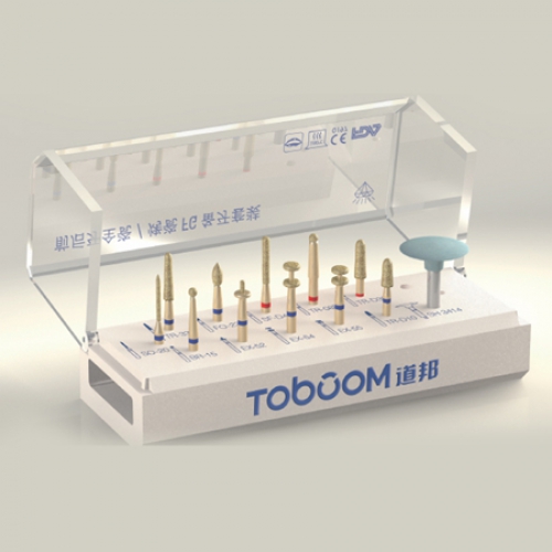 Toboom® 12pcs Burs for Ceramic Crown Anterior Teeth and Molars Preparation