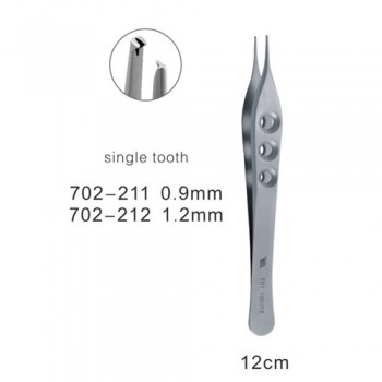 Dental Tweezers Single Tooth 12cm 0.9mm/1.9mm Forceps