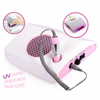 JSDA® JD6500 Electric Nail Drill Dust Collector & UV lamp 3 in 1 Micro Motor