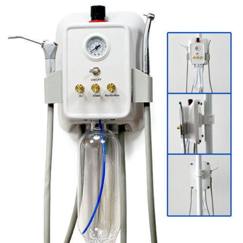 Portable Dental Turbine Unit Wall Mounted 3-way Syringe+Air Compressor Connector