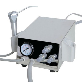 Portable Dental Turbine Unit Work Air Compressor 3 way Syringe Handpiece 2/4 Hol...