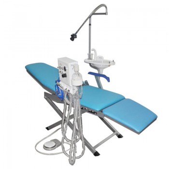 Dental Portable Chair+LED Light Lamp+Triplex Syringe+Suction+Turbine Unit