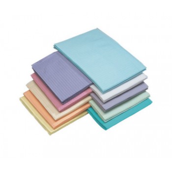 500 PCS Avalon Papers 1053 Dental Bib Polyback Towel+2 Ply Tissue+ Poly 13"x18"
