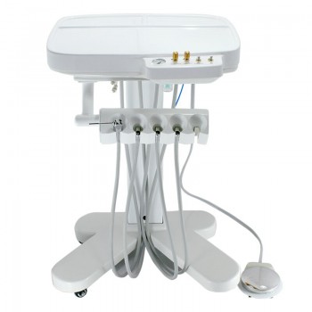 Dental Unit Mobile Delivery Cart Separate Water Air Controlling by Handpiece