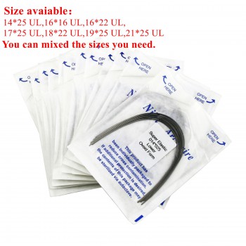 10Packs Dental Orthodontic Super Elastic NITI Arch Wire Rectangular Ovoid U / L