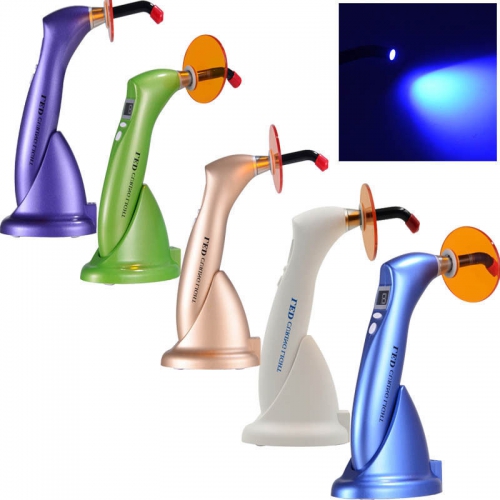 Dental LED Curing Cure Lamp light Wireless Cordless 1500mw for Dentist 5 Color