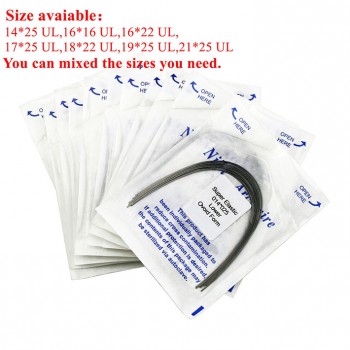 100Packs Dental Orthodontic Super Elastic NITI Arch Wire Rectangular Ovoid U / L