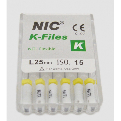 10Boxes NIC Dental Endodontic K-Files Hand Use NiTi alloy 25mm 15#