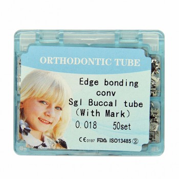 50 Kits Orthodontic Direct Bond Edgewise 018 Convertible 1st Molar Buccal Tubes