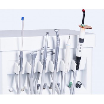 GREELOY Dental Delivery Unit Mobile Cart Self-contained Air Compressor+ Scaler+ LED Curing Light