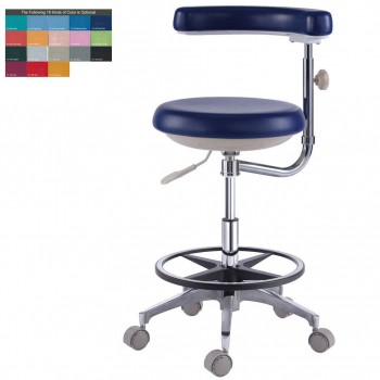 NEW Dental Assistant's Stool Nurse's Stool Chair PU Leather QY500(N) 18 Colors