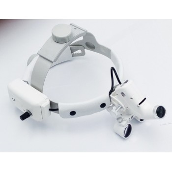 Dental Surgical Medical 2.5X420mm Headband Loupe with LED Headlight DY-106 White