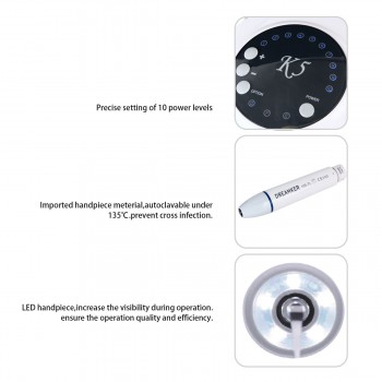 Dental Ultrasonic Scaler K5-LED Piezo Endodontic & Fiber Optic Handpiece 6 Tips