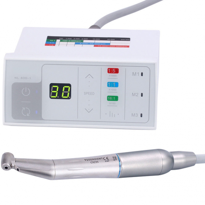 thumbnail image 2 of CICADA NL-400 Dental Electric Motor – Built-in LED, Internal Spray, For 1:5 Handpiece Contra, Endodontics 2 of 6