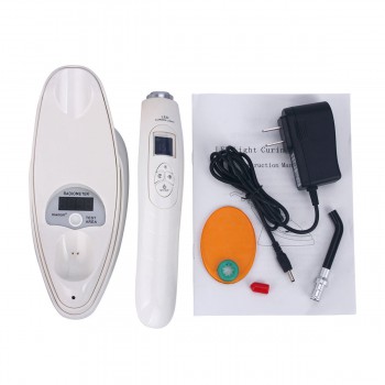 Dental LED Curing Light Lamp Wireless Resin Cure With Light Meter 2000mw/cm2