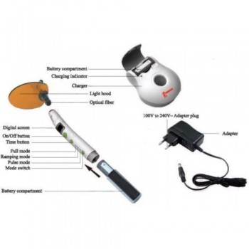 Woodpecker Dental Medical Wireless Curing Light Lamp LED.C Blue Light 1000mW/cm