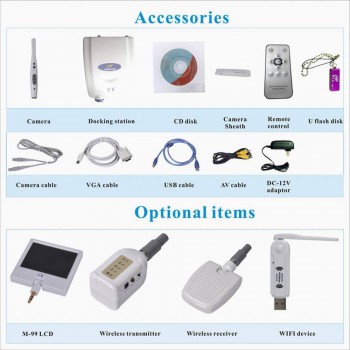 Dental Intraoral Camera M-888 Corded 1/4 SONY CCD USB/Video/VGA Output