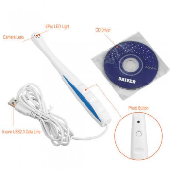 8MP USB 2.0 6-LED Dental Intraoral Endoscope Oral Digital Micro-check Camera