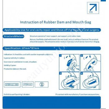 20pc Disposable Sterile Oral Dental Rubber Dam Mouth Opener Cheek Retractor