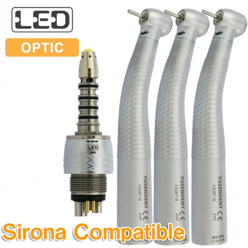 YUSENDENT® CX207-GS-PQ Fiber Optic Handpiece Sirona Compatible (With Coupler x1+ Without Coupler x2)