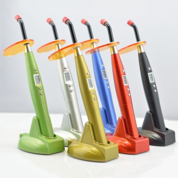 Dental 5W Wireless Cordless LED Curing Light Lamp 1500mw Black Woodpecker Style