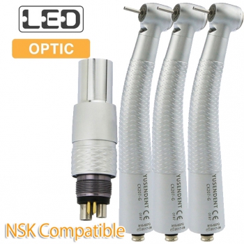 YUSENDENT® CX207-GN-PQ Fiber Optic Handpiece NSK Compatible (With Coupler x1+ Wi...