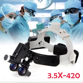 3.5X 5W Dental LED Surgical Medical Headband Loupe with Light for Otolaryngology