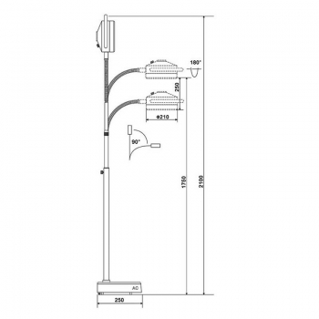 KWS® KD-2012D-3 Medical Surgical LED Shadowless Lamp (With Base, Stand Type)