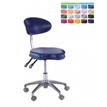 Medical Dental Mobile Chair Doctor's Stools with Backrest PU Leather QY90B