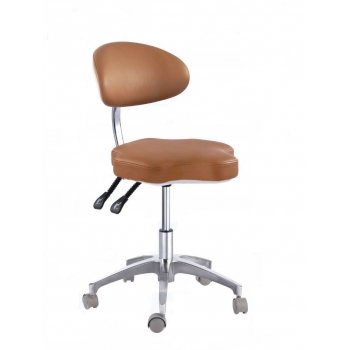 Medical Dental Mobile Chair Doctor's Stools with Backrest PU Leather QY90B