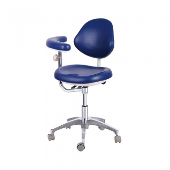 Dental Medical Stools Doctors Stools Adjustable Mobile Chair PU QY600 Dark Blue