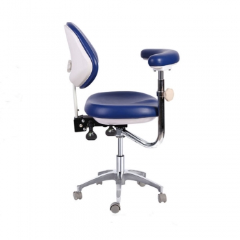 Dental Medical Stools Doctors Stools Adjustable Mobile Chair PU QY600 Dark Blue