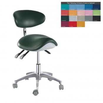 PU Leather Medical Dental Dentist Saddle Chair Adjustable Mobile Doctors'Stool QY-MA1-S