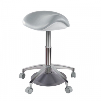 Medical Dental Saddle Chair Foot Controlled Mobile Doctors' Stool PU Leather