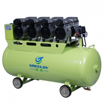 Greeloy GA-64 Piston Type Silent Oil Free Air Compressor Supporting 6 Dental Chairs/2400W 120L Dental Aircompressor