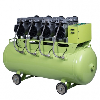 Greeloy GA-64 Piston Type Silent Oil Free Air Compressor Supporting 6 Dental Chairs/2400W 120L Dental Aircompressor