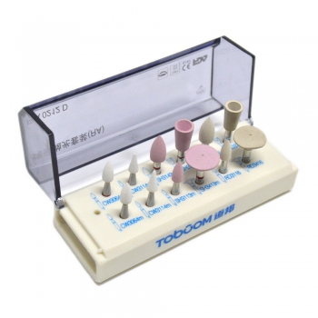 12Pcs/1Kit Dental High Gloss Polishing Kit For Zirconia RA0212D