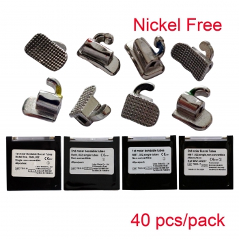 Orthodontic Nickel Free Buccal Tube Bonding Mini Roth MBT Slot 0.022 10 Kits/Lot
