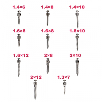 10 PCS Orthodontic Self-Drilling Titanium Micro Implants Screw Mini Screw 11 siz...